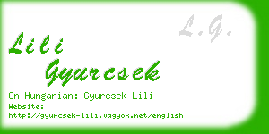 lili gyurcsek business card